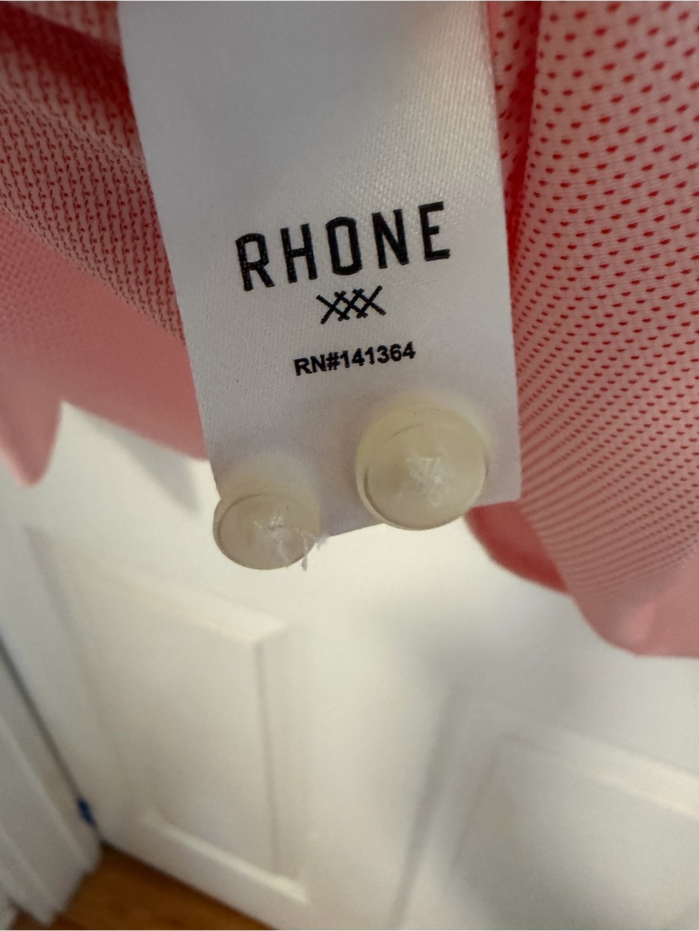 Rhone Men's Performance Button-Front Shirt - Pink - Picture 9 of 10